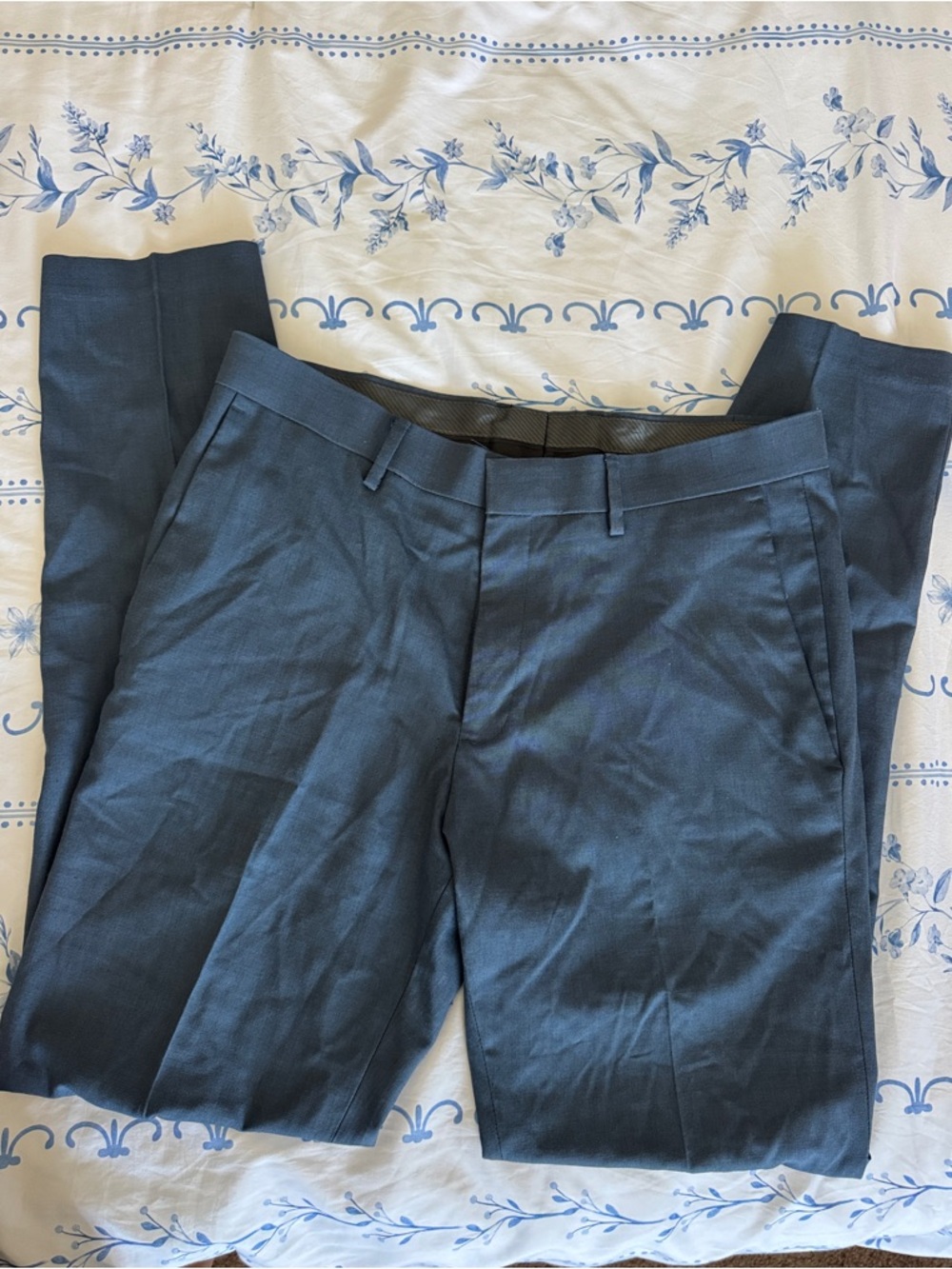 Kenneth Cole Men's Navy Blue Dress Pants